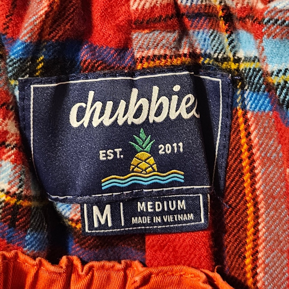 Chubbies Originals Mens Red Plaid Flannel Lined Stretch Shorts 5.5 Inseam Medium - Picture 5 of 9